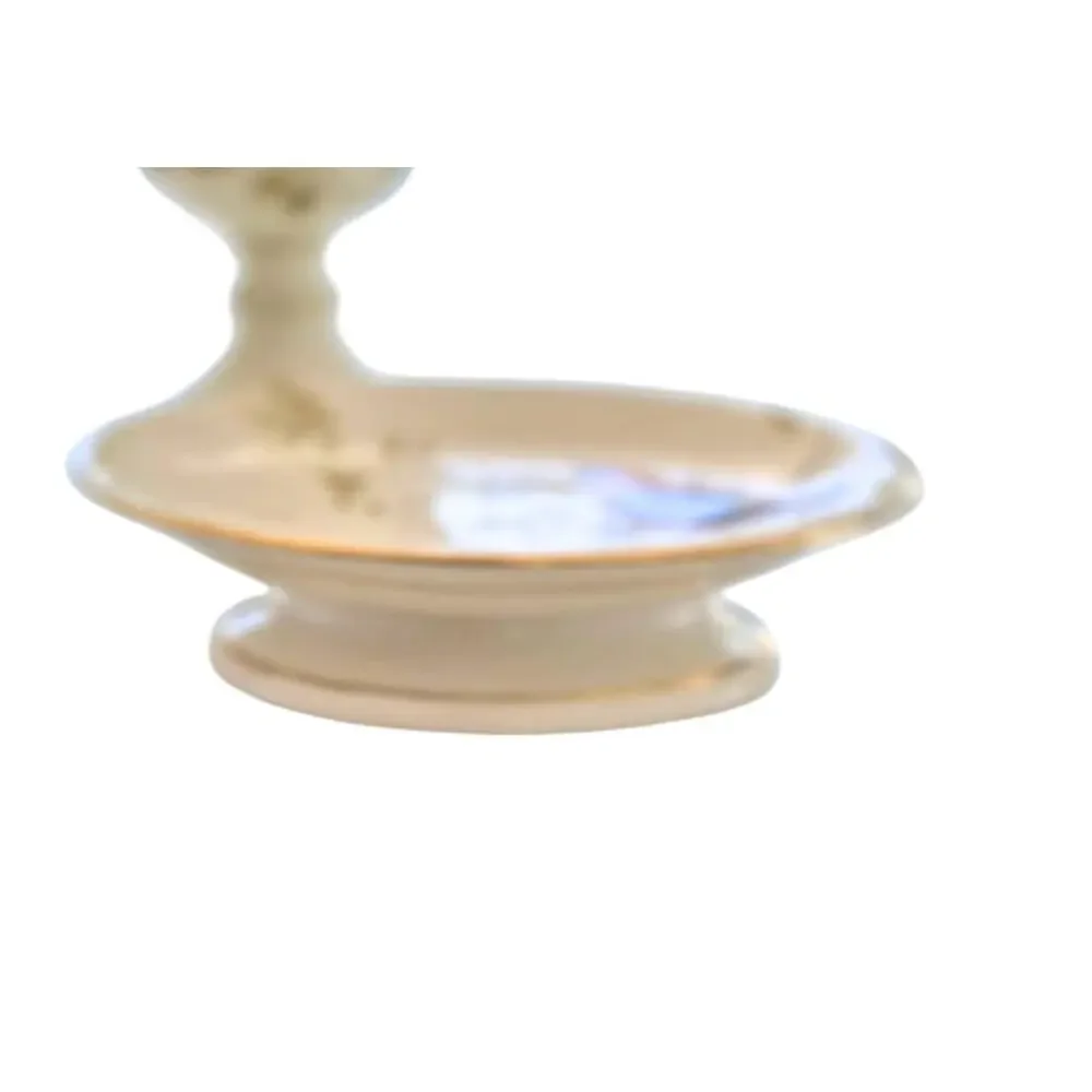Gilded Birds Bathroom Soap Dish Lotion Dispenser Tumbler 3 Piece Set Like New